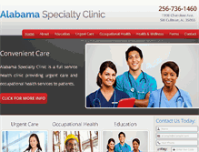 Tablet Screenshot of alabamaspecialtyclinic.com